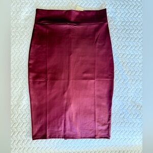 Elegant Burgundy Pencil Skirt